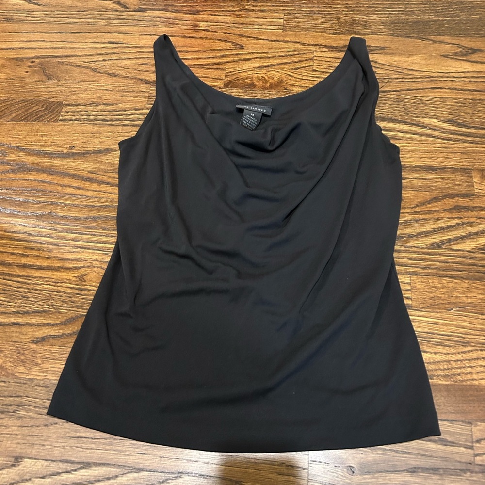 The Limited Black Ruched Tank Top